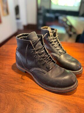 Red Wing Iron Ranger Boots, Men's Size 8, Black Leather